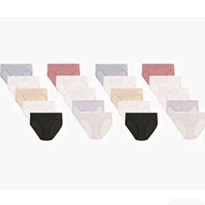 New HANES Classic 10-pack Size 11, 100% Cotton Multi-Colors Women's Briefs